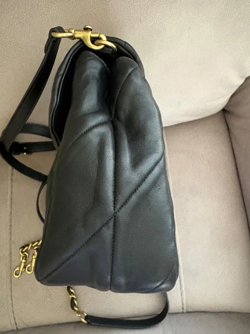 Coach Qlt Wsh Tabby 26 Brass/ Black - Picture 6 of 11